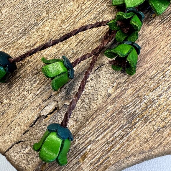 Leather Flower Purse Charm Genuine Leather Bag Charm NEW FAST SHIP - Picture 4 of 8